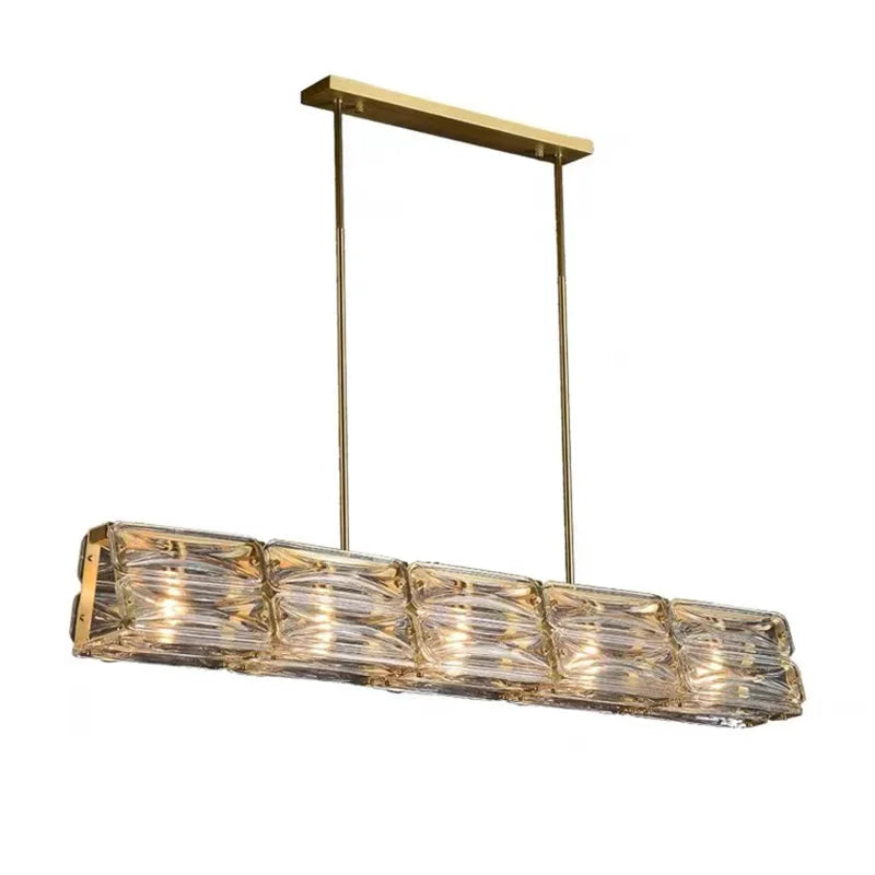 Afralia™ LED Glass Pendant Light Dimmable Chandelier Kitchen Island Decor