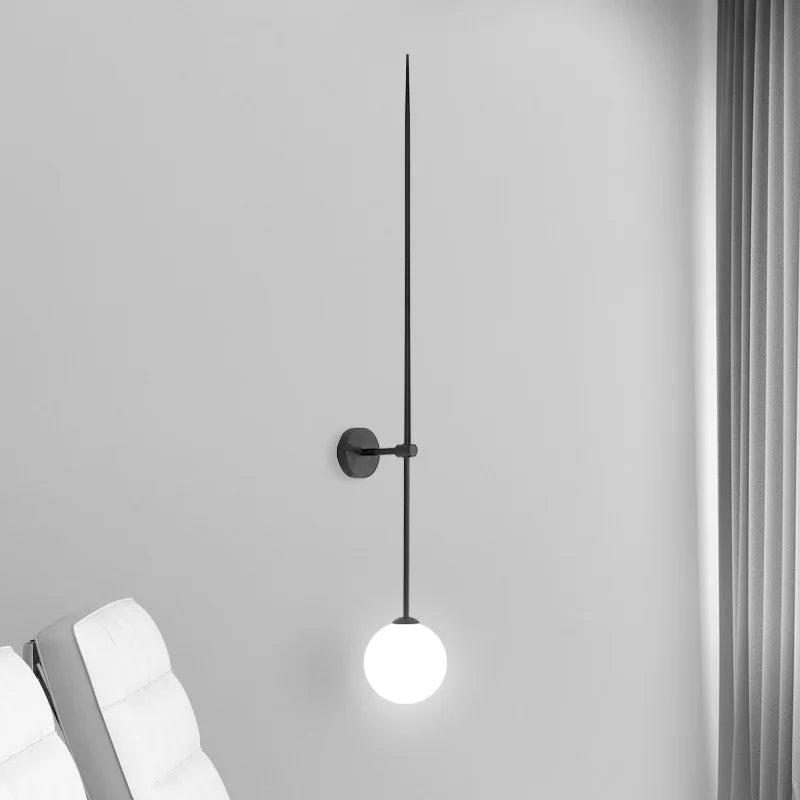 Afralia™ Glass Ball LED Wall Lights for Home Living Room Bedroom Bar Stairs Lighting