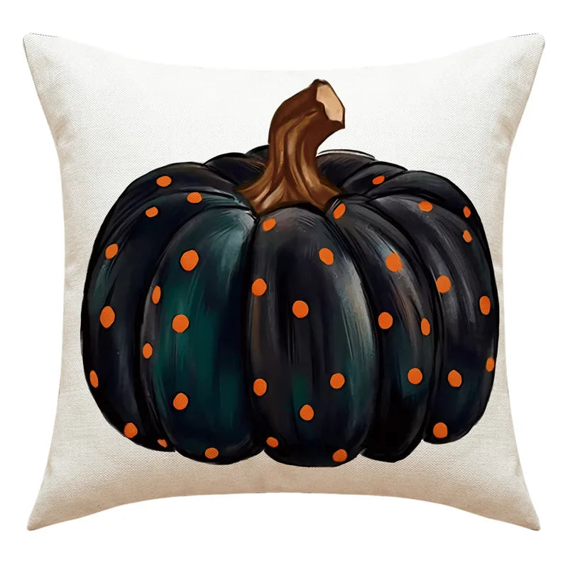 Halloween Skull Pumpkin Pillow Covers for Home Decor by Afralia ™