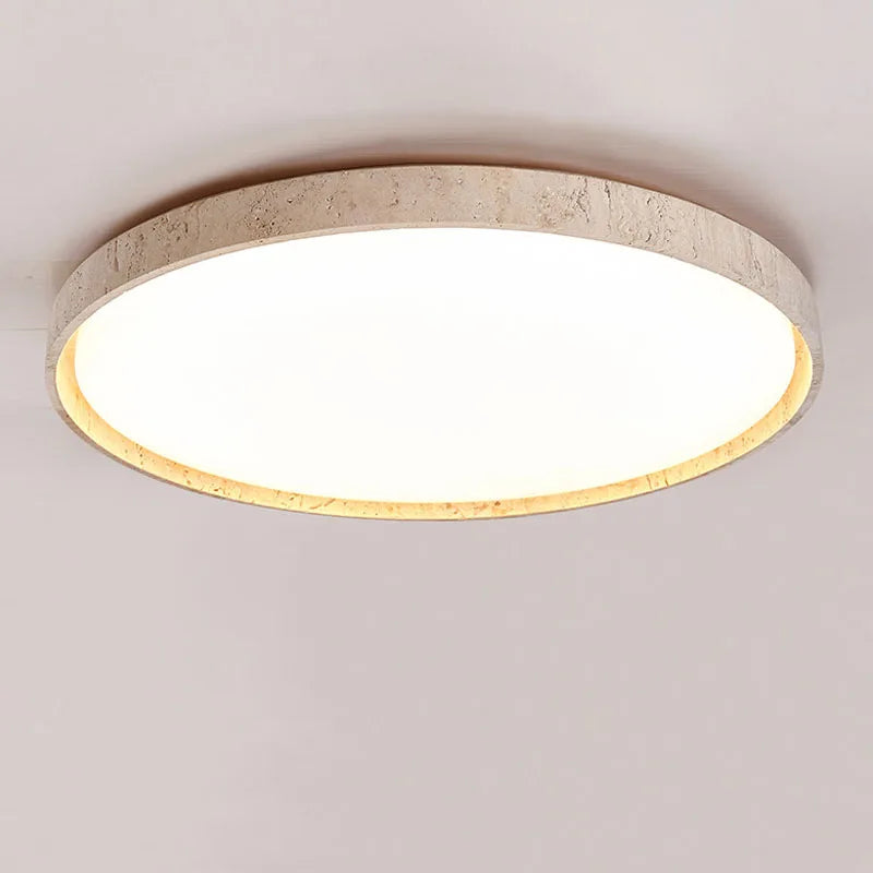 Afralia™ Yellow Cave Stone Ceiling Lamp: Retro Japanese Style Downlight for Living Room