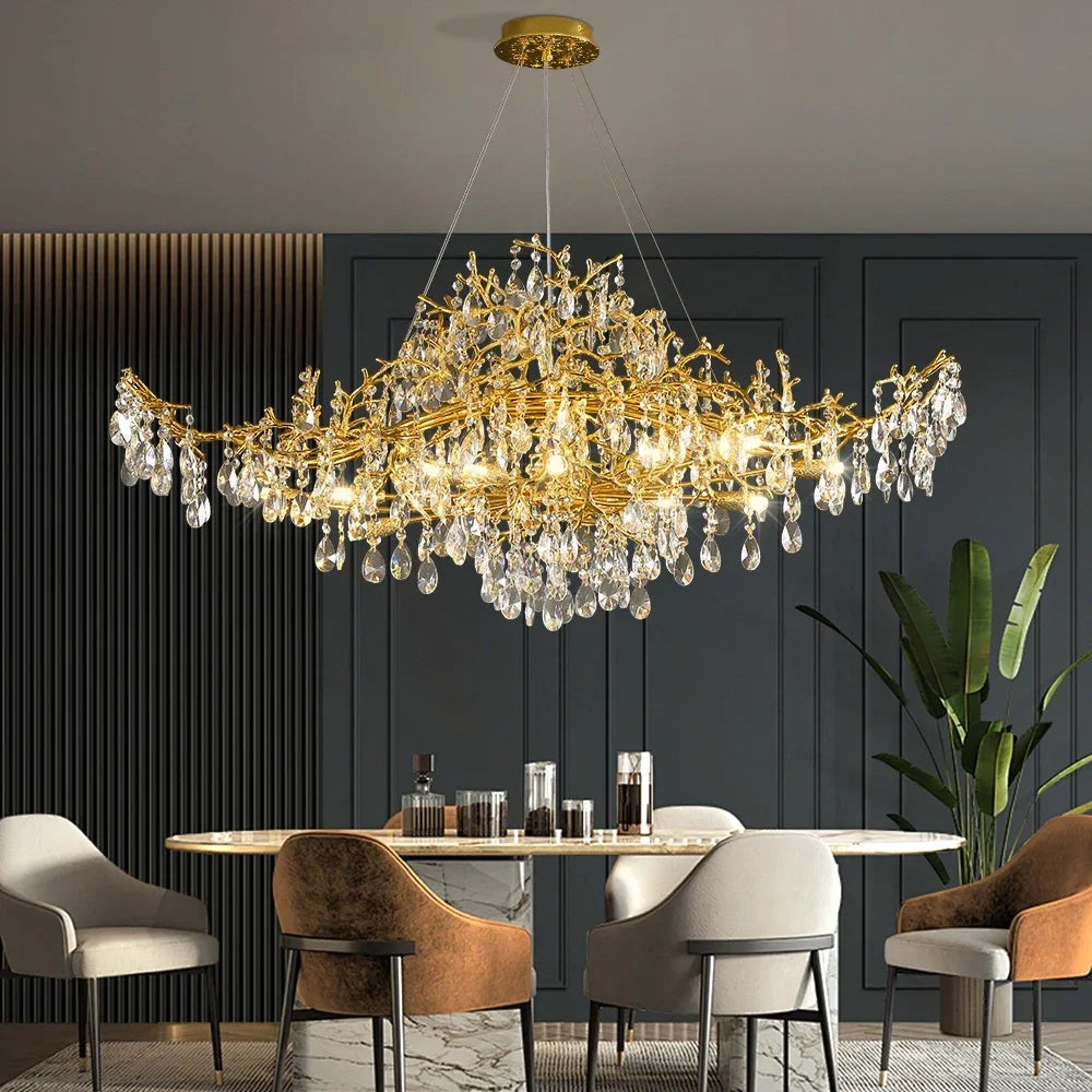 Afralia™ Luxury Chandelier | Indoor Lighting for Living Room, Hotel, Restaurant | 220V Elegant Luster