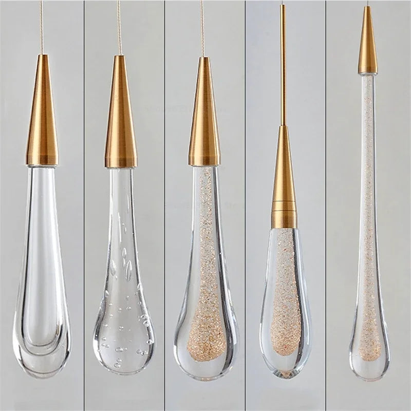 Afralia™ Crystal Pendant Lights: Modern LED Hanging Lamps for Living Room, Restaurant, and Bar