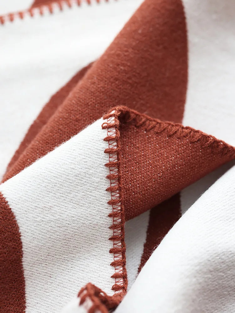 Afralia™ Jacquard Imitation Cashmere Throw Blanket - Soft & Cozy Home Decor Essential