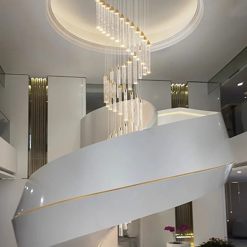 Afralia™ Nordic Home Decoration Stair Chandelier Living Room Dining Ceiling Light
