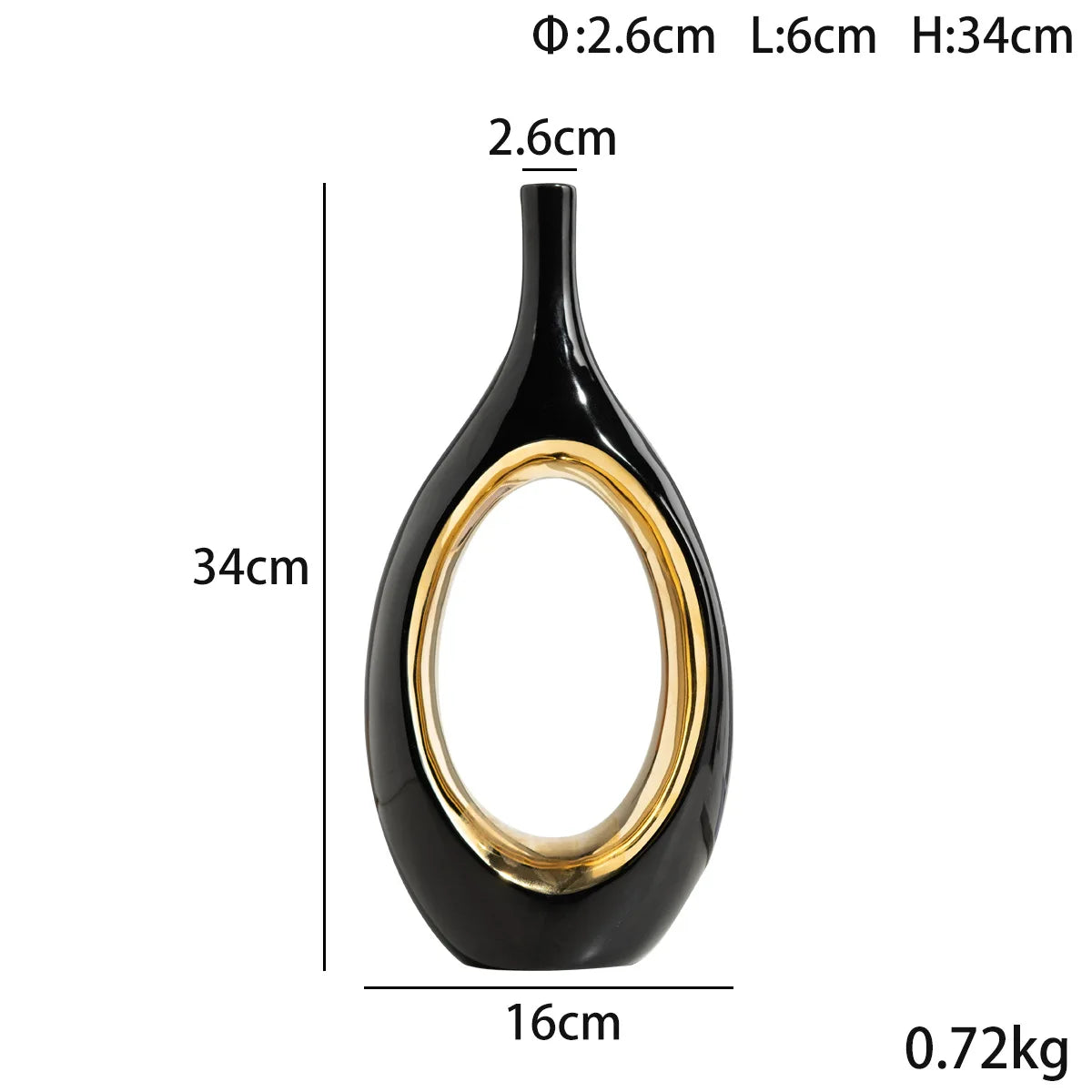 Afralia™ Golden Flower Vase for Home Decoration and Flower Arrangement