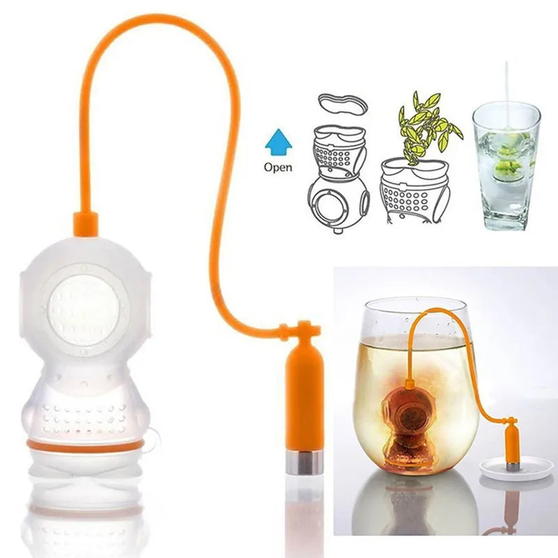 Afralia™ Silicone Diver Tea Infuser for Loose Leaf Herbal Kitchen Supplies