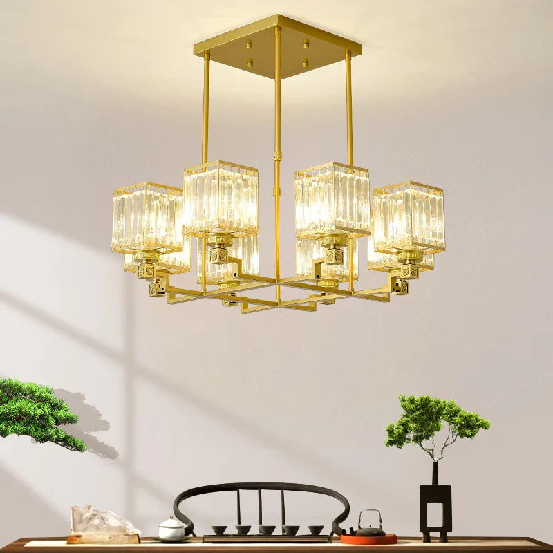 Afralia™ Crystal Chandelier: Modern Light Luxury for Living Room, Bedroom, Restaurant, Villa, Hotel