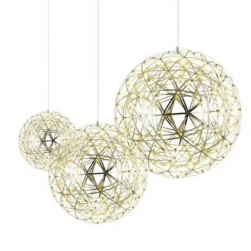 Afralia™ Spark Star LED Chandelier: Modern Fireworks Ball Pendant Light for Stylish Spaces