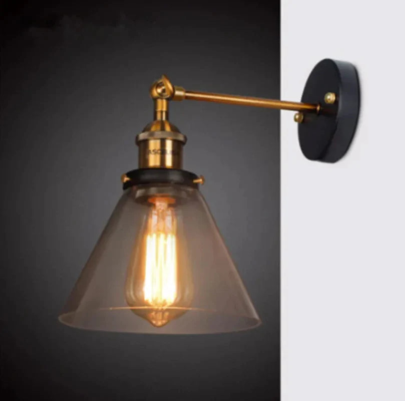 Afralia™ Industrial Vintage Brass Wall Sconce - Loft Retro Indoor Lights for Bedroom Balcony