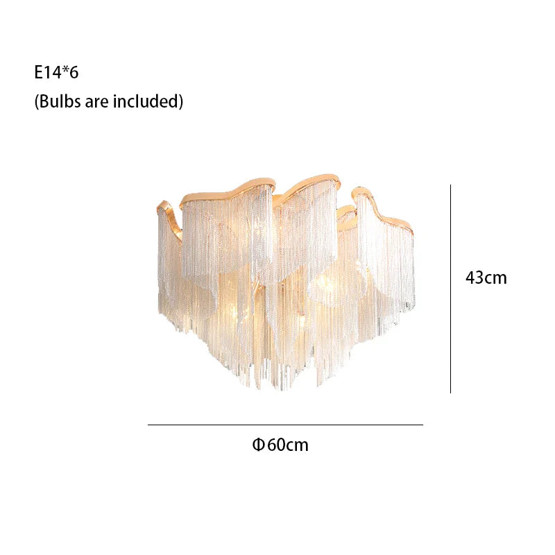 Afralia™ Modern Luxury Tassel Chandelier for Home Decor Lighting