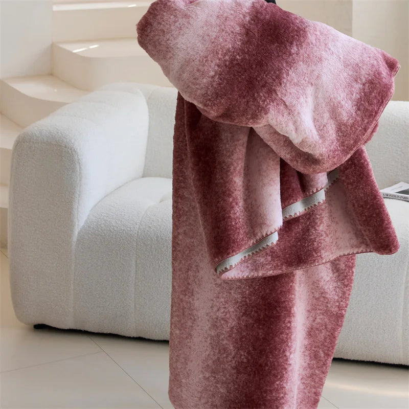 Afralia™ Plush Striped Nap Blanket - Luxury Soft Single Bed Sofa Comfort Blanket