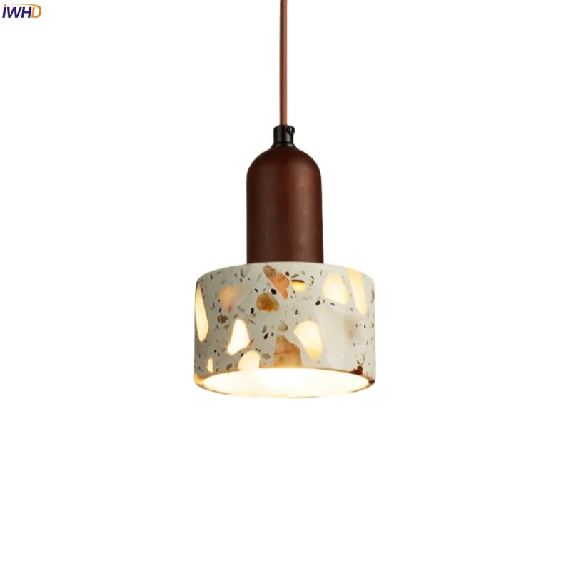 Afralia™ Terrazzo LED Pendant Light - Modern Nordic Home Decor for Bedroom and Living Room