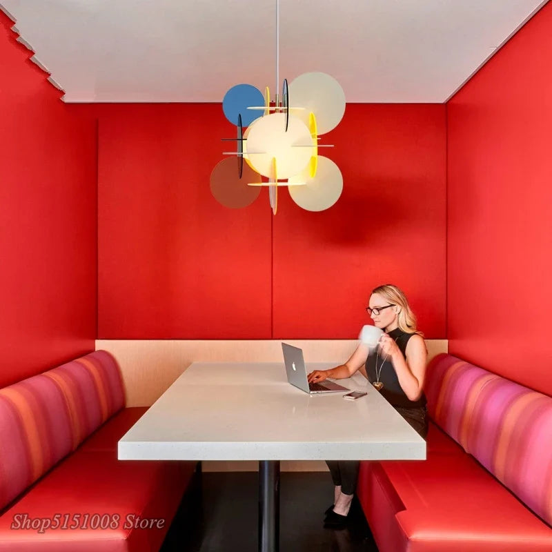 Afralia™ LED Acrylic Pendant Lights: Nordic Creative Splice, Colorful for Living Room & Children's Room