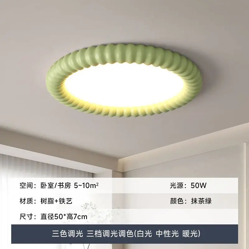 Afralia™ Modern Minimalist Circular Ceiling Light for Master Bedroom and Study Area