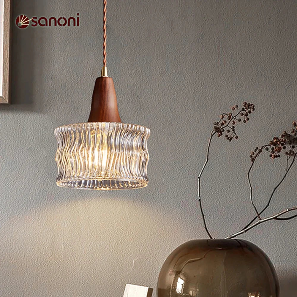 Afralia™ Minimalist Crystal Glass Chandelier - Japanese Kitchen Island Pendant Lamp