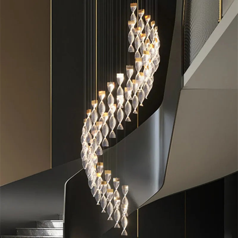 Afralia™ Nordic Acrylic LED Chandelier: Modern Luxury Pendant Lighting for Foyer, Dimmable & Stylish