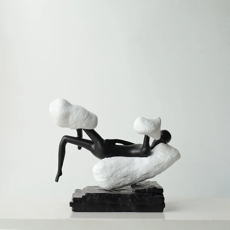 Afralia™ Resin Abstract Gymnastics Figure Home Decor Figurine