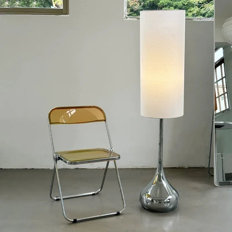 Afralia™ Cream Fabric Shade LED Floor Lamp | Nordic Minimalist Style for Bedroom & Living Room