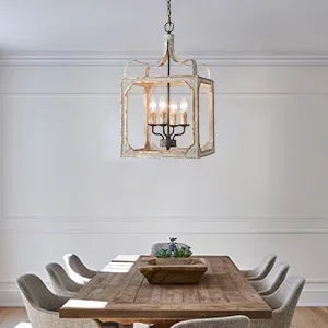 Afralia™ Vintage Gold Wooden Chandelier Suspension Lighting for Kitchen and Living Room