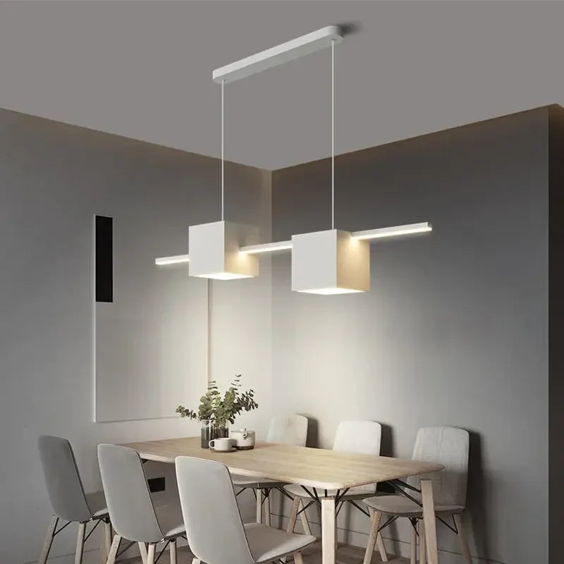 Afralia™ Square LED Chandelier: Modern Home Decor Lighting for Living, Dining & Bedroom