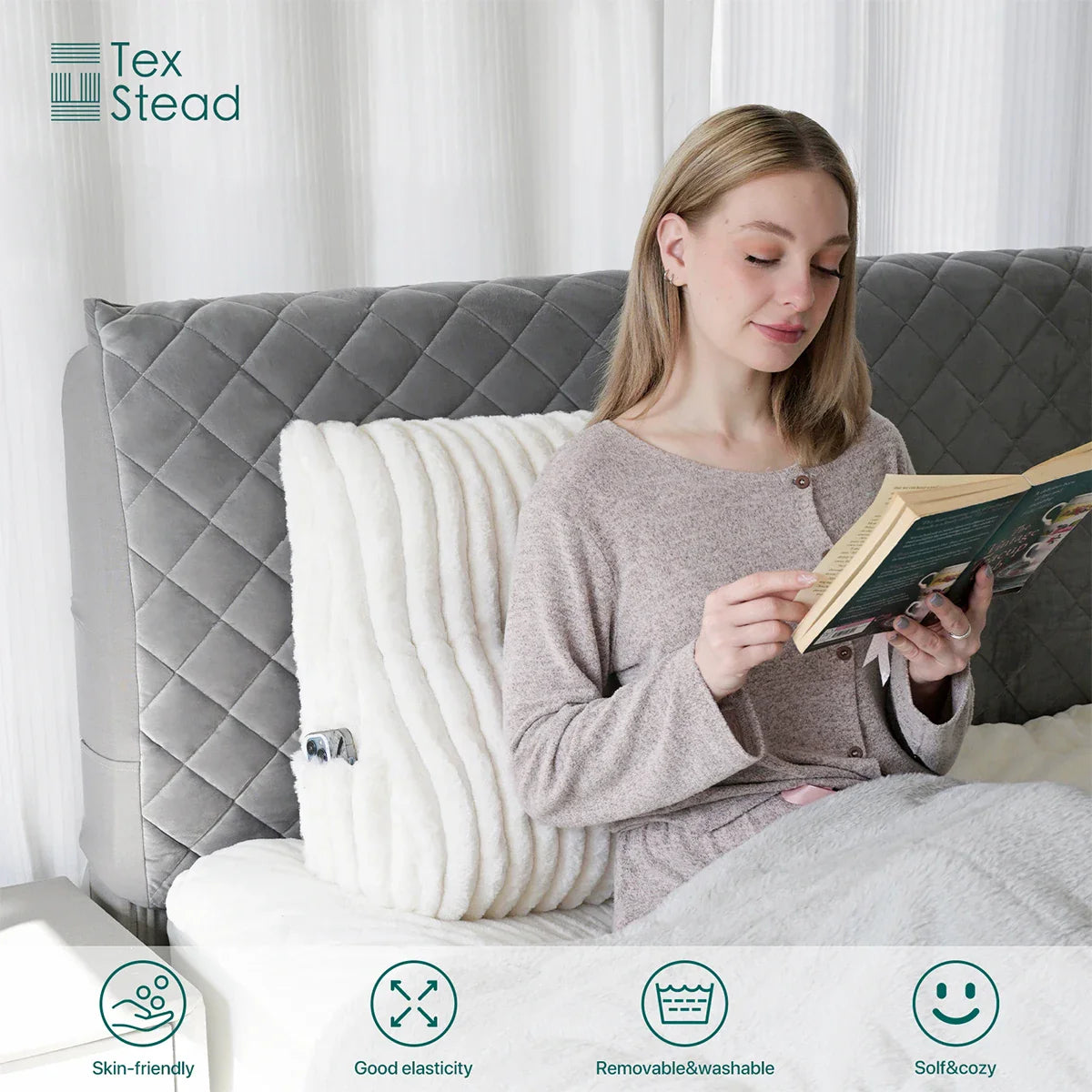 Afralia™ Headboard Wedge Pillow - Triangular Bed Rest Support & Reading Bolster