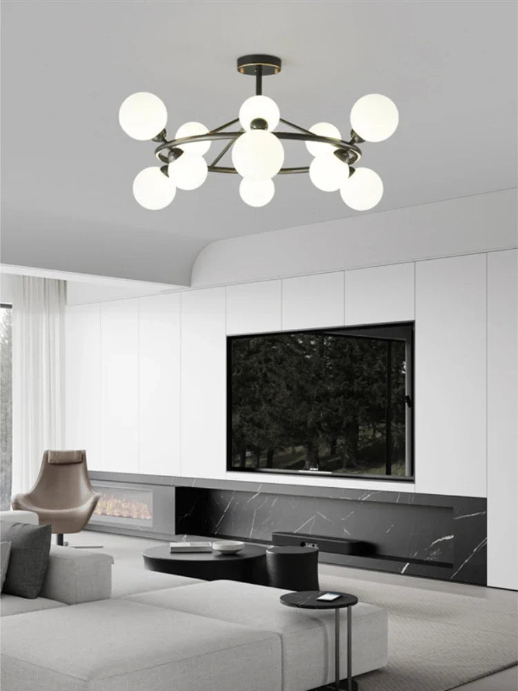 Afralia™ Magic Bean Glass Ball LED Pendant Chandelier for Home Decor Lighting Fixture