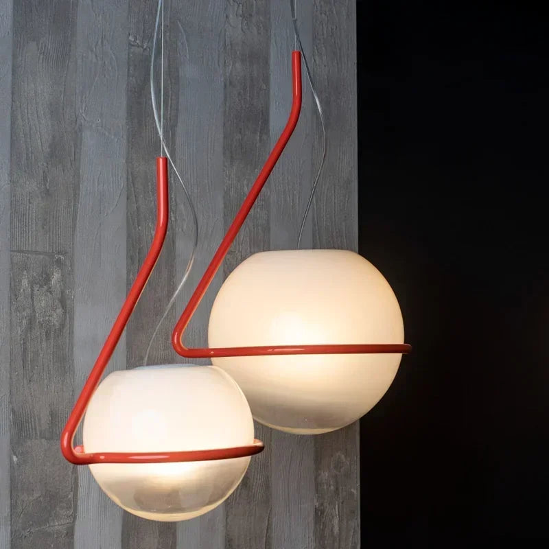 Afralia™ Glass Globe Pendant Lamp for Bedroom Living Room Kitchen Island