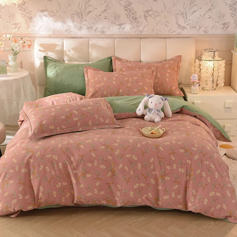 Afralia™ Cotton Thickened Bedding Set - Single/Double Size, High Quality, Warm & Soft.