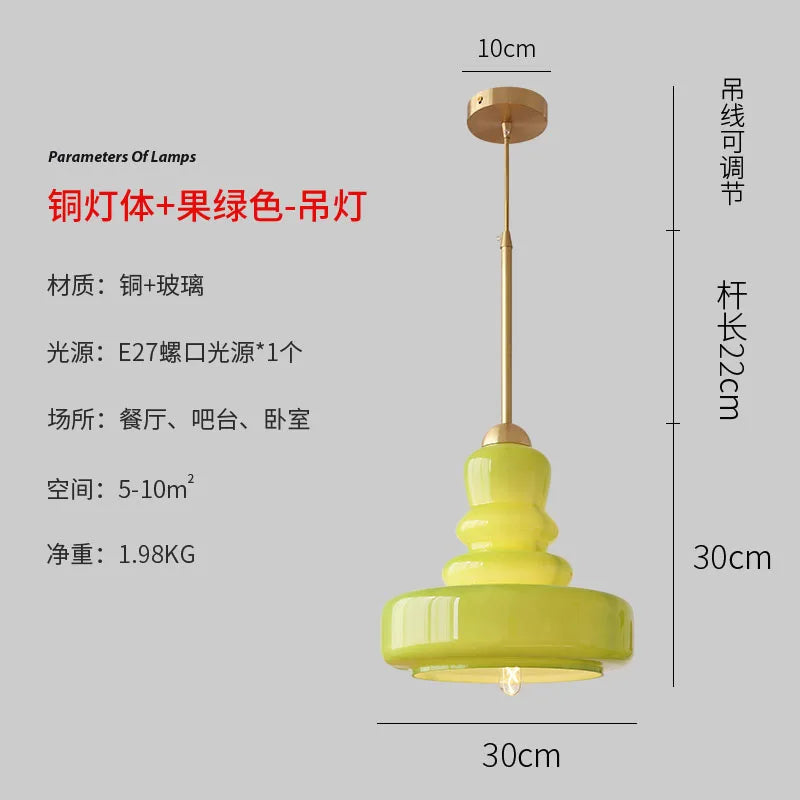 Afralia™ Colorful Gourd Pendant Lights for Restaurant, Kitchen, Bedroom, Bar, Dining Room