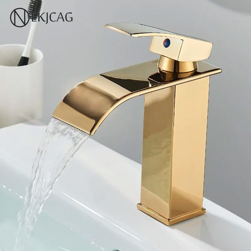 Afralia™ Waterfall Basin Faucet Mixer for Kitchen and Bathroom Sink