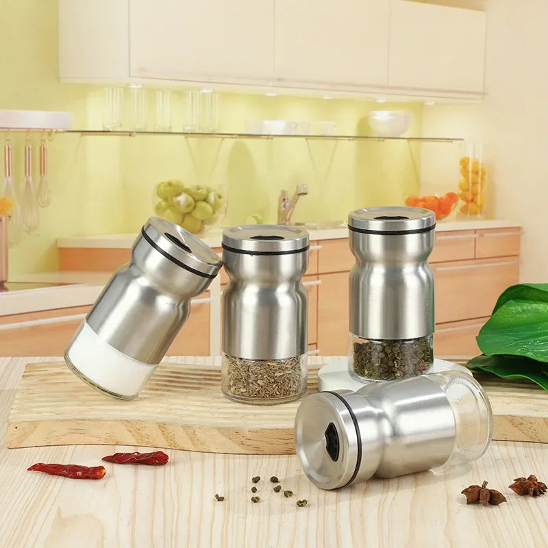 Afralia™ Stainless Steel Salt and Pepper Shaker Set
