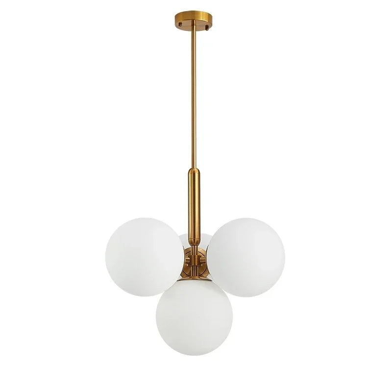 Afralia™ Scandinavia Glass Chandelier Pendant Lamp for Living Dining Room