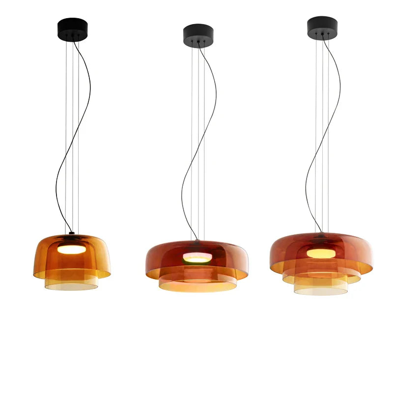 Afralia™ Nordic Glass Pendant Lights - Dimmable LED Ceiling Lamps for Dining Room