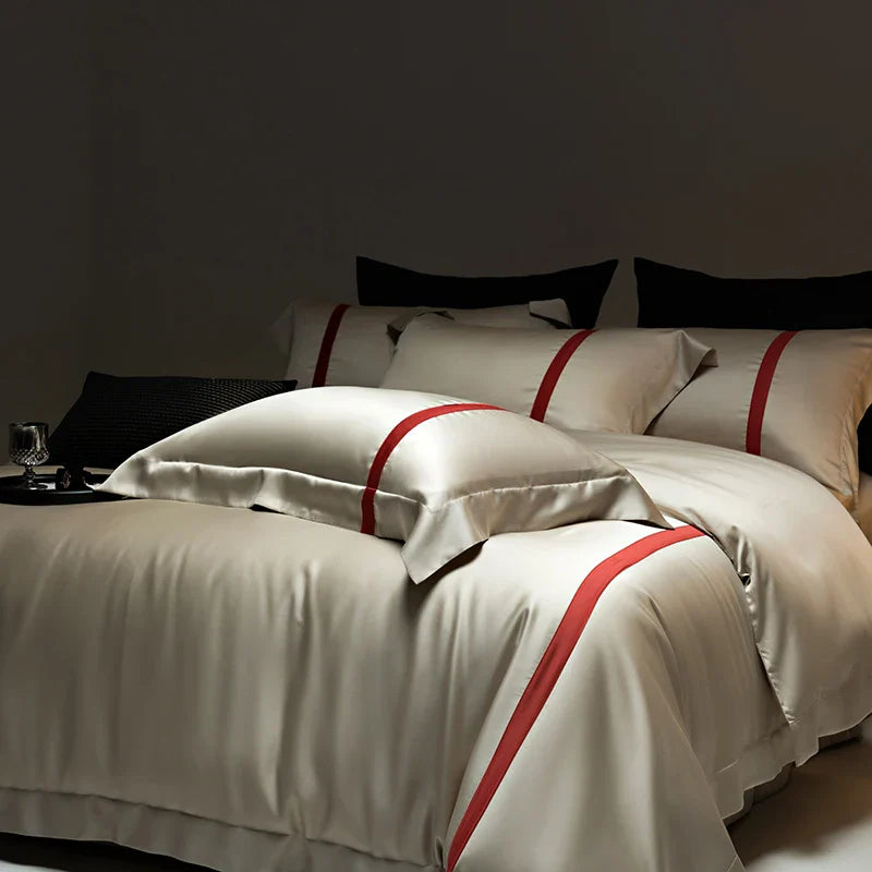 Afralia™ Luxury Eucalyptus Lyocell Bedding Set: Duvet Cover, Bed Sheet, Pillowcases