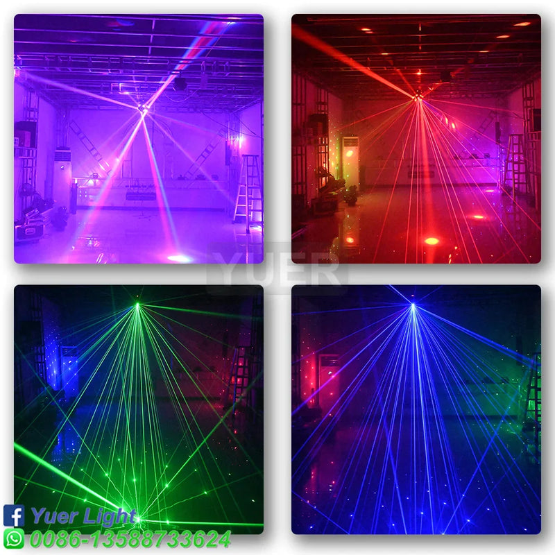 Afralia™ 12X10W 3-Head Moving Head Light with RGG Laser - Perfect for Events!