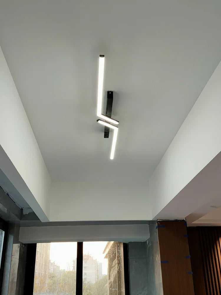 Afralia™ LED Strip Ceiling Lights: Modern Minimalist Corridor & Balcony Lighting