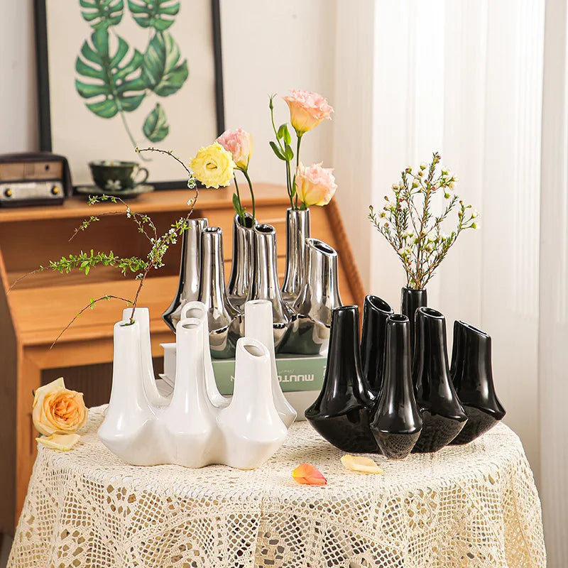 Afralia™ Ceramic Coral Reef Vase for Home Decor & Flower Arrangement