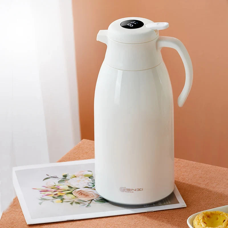 Afralia™ Insulation Kettle: One-Key Temp Display, Large Capacity, Leakproof Thermos Bottle