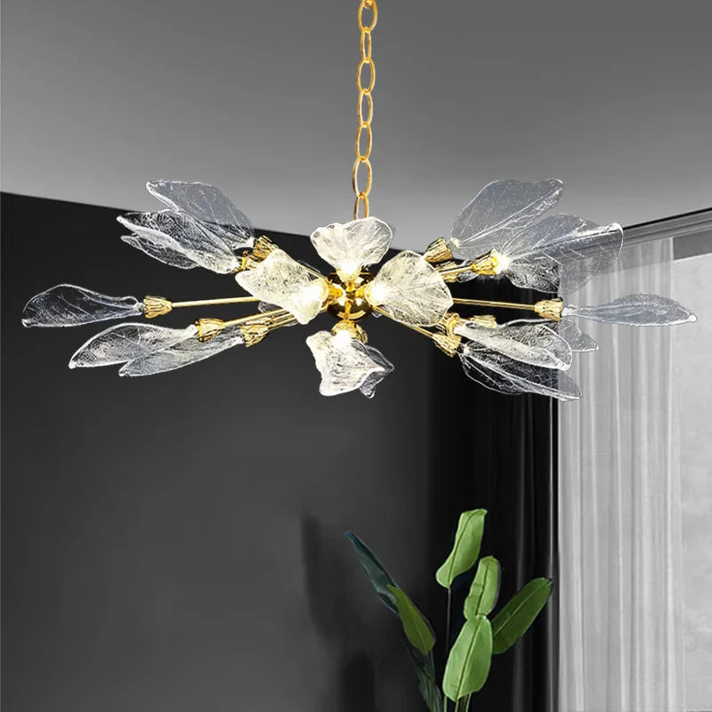 Afralia™ Leaf-Shaped Pendant Lights for Bedroom, Living Room, and Restaurant