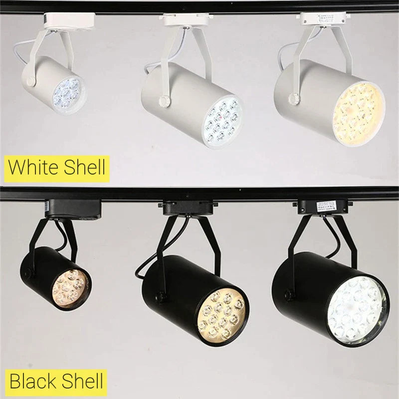 Afralia™ Colorful RGB LED Track Lights, Remote Control Ceiling Rail Lamp for KTV Disco Stage