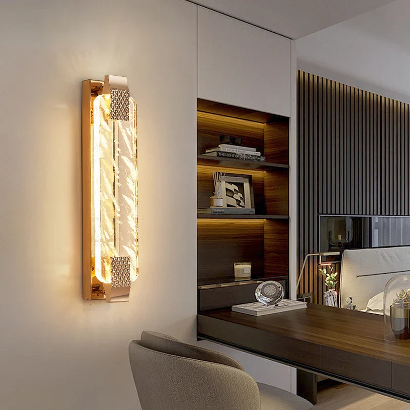 Afralia™ Luxury Crystal Wall Lamp for Living Room, Bedroom, Villa Stairway