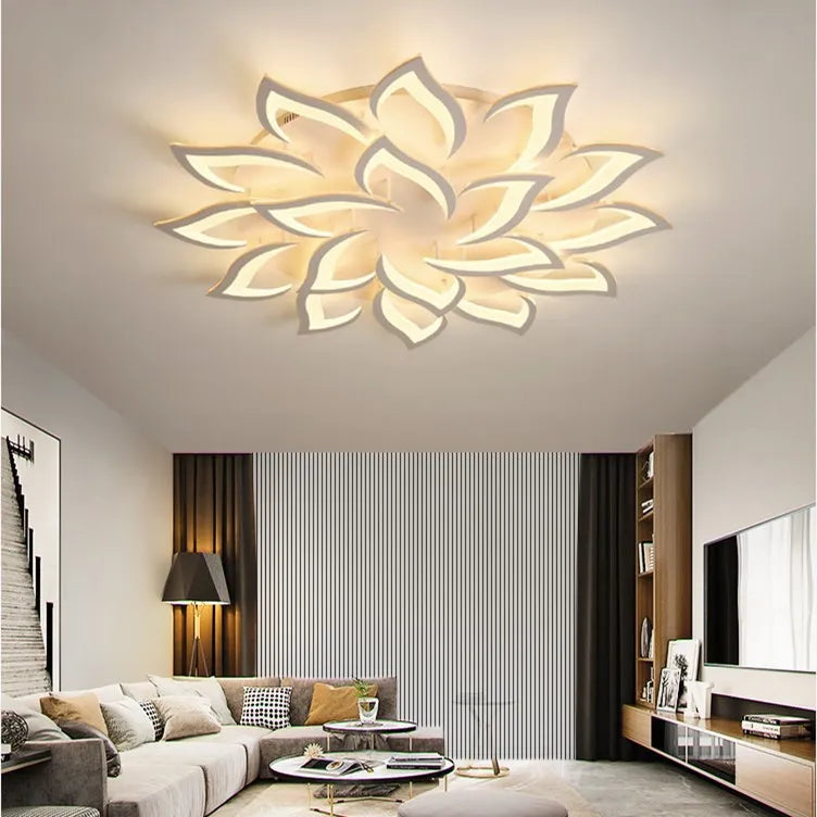 Afralia™ Lotus Chandelier: Modern LED Ceiling Light Fixture for Home, Living Room, Bedroom.
