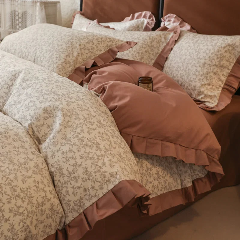 Afralia™ Princess Cotton Bedding Set - All Seasons Comforter Kit