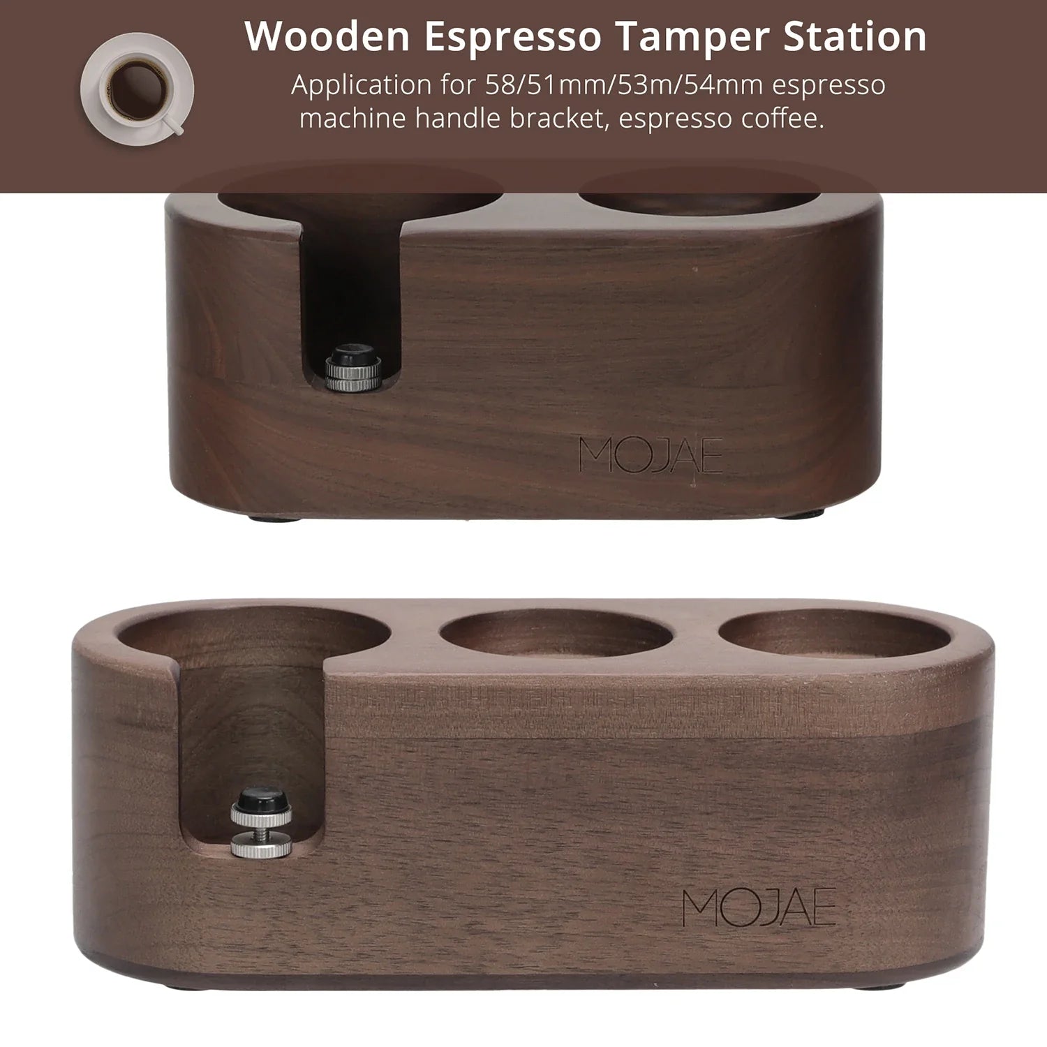 Afralia™ Wood Espresso Tamper Station for Coffee Filter & Machine