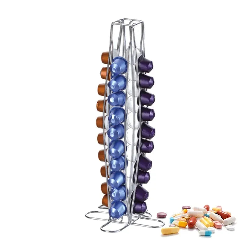 Afralia™ Nespresso Coffee Capsule Dispenser Tower Stand - Capsule Storage Holder