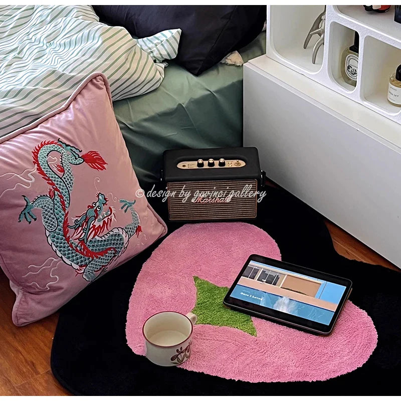 Afralia™ Dragon Velvet Pillow Cover 48x48 Pink Outdoor Decor for Couch Bed