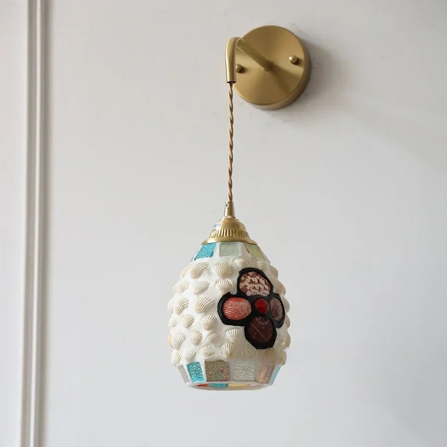 Afralia™ Glass Shell LED Wall Lights: Modern, Colorful, Nordic Design