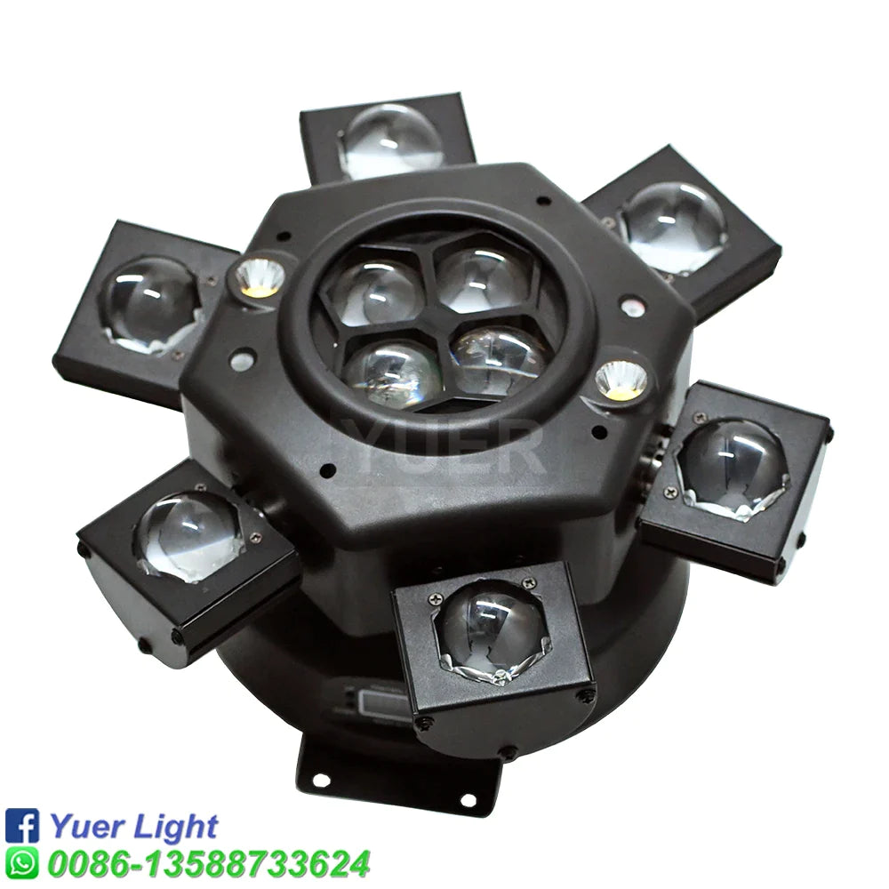 Afralia™ 6-Head Moving Beam Light with RG Laser Strobe, DMX Stage & RGB Rotation for Disco