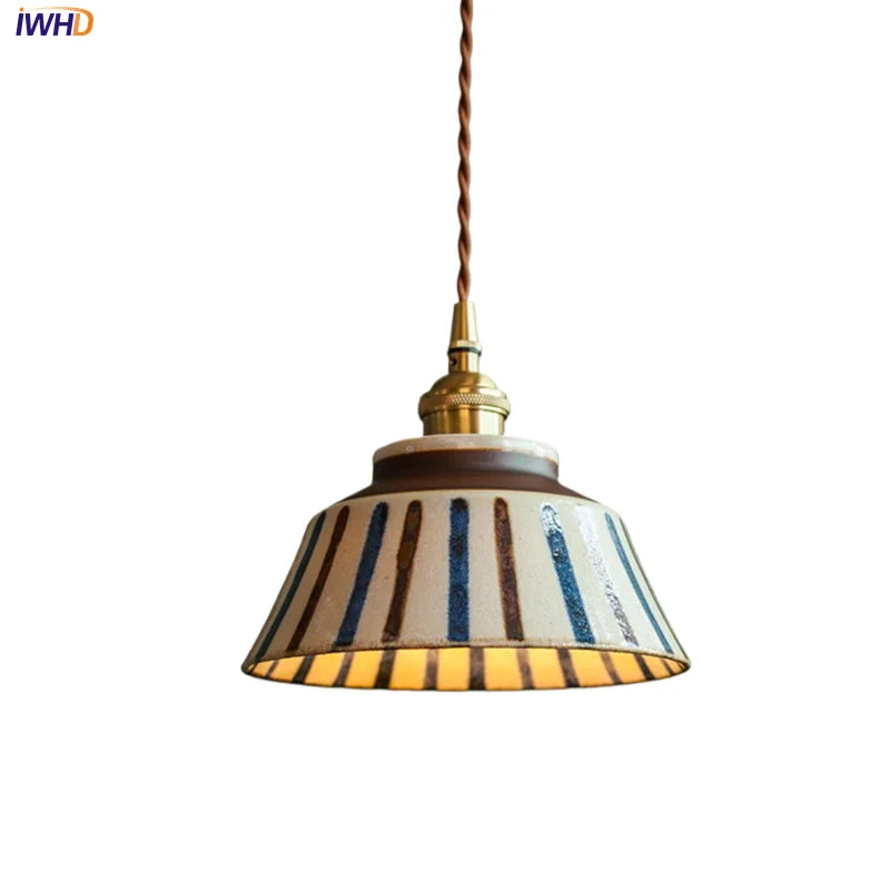 Afralia™ Coloured Glaze Pendant Light LED Hanging Lamp for Home Dining Living Room