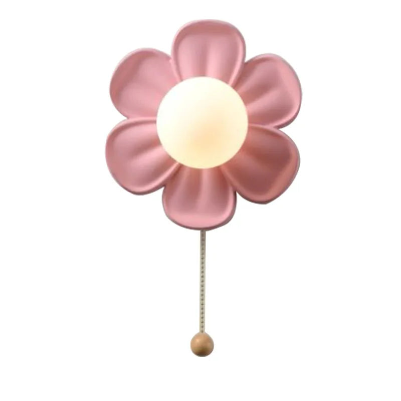 Afralia™ Resin Flower Ceiling Light Green Petals Wall Lamp for Indoor Decor